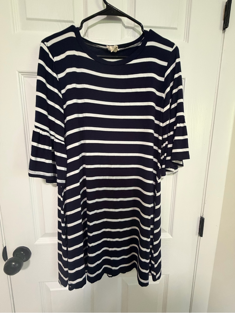 Yelete Navy and White Striped Sleeve Top